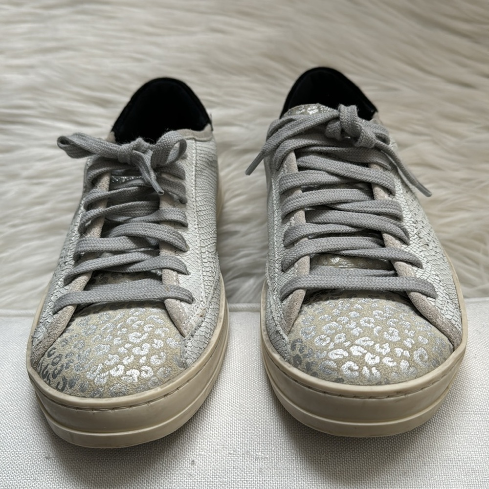 P448 Low Top White Leather Sneakers Size EU35/US5 - Picture 10 of 12